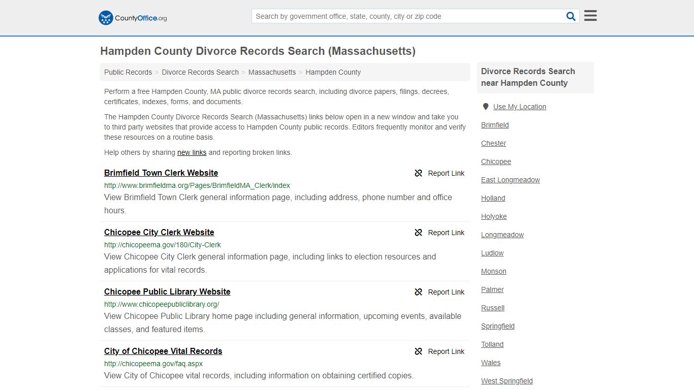 Divorce Records Search - Hampden County, MA (Divorce ...